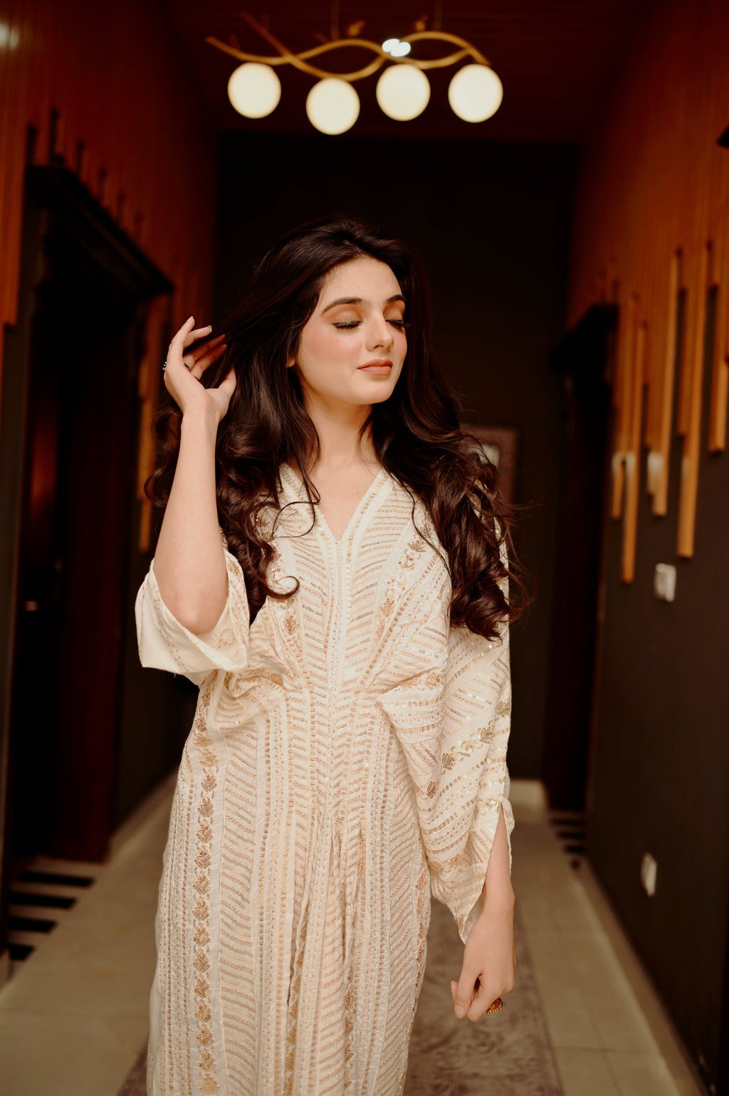 Naira White Premium Fabric Pakistani Summer Dresses - Sahiba-clothing - 3