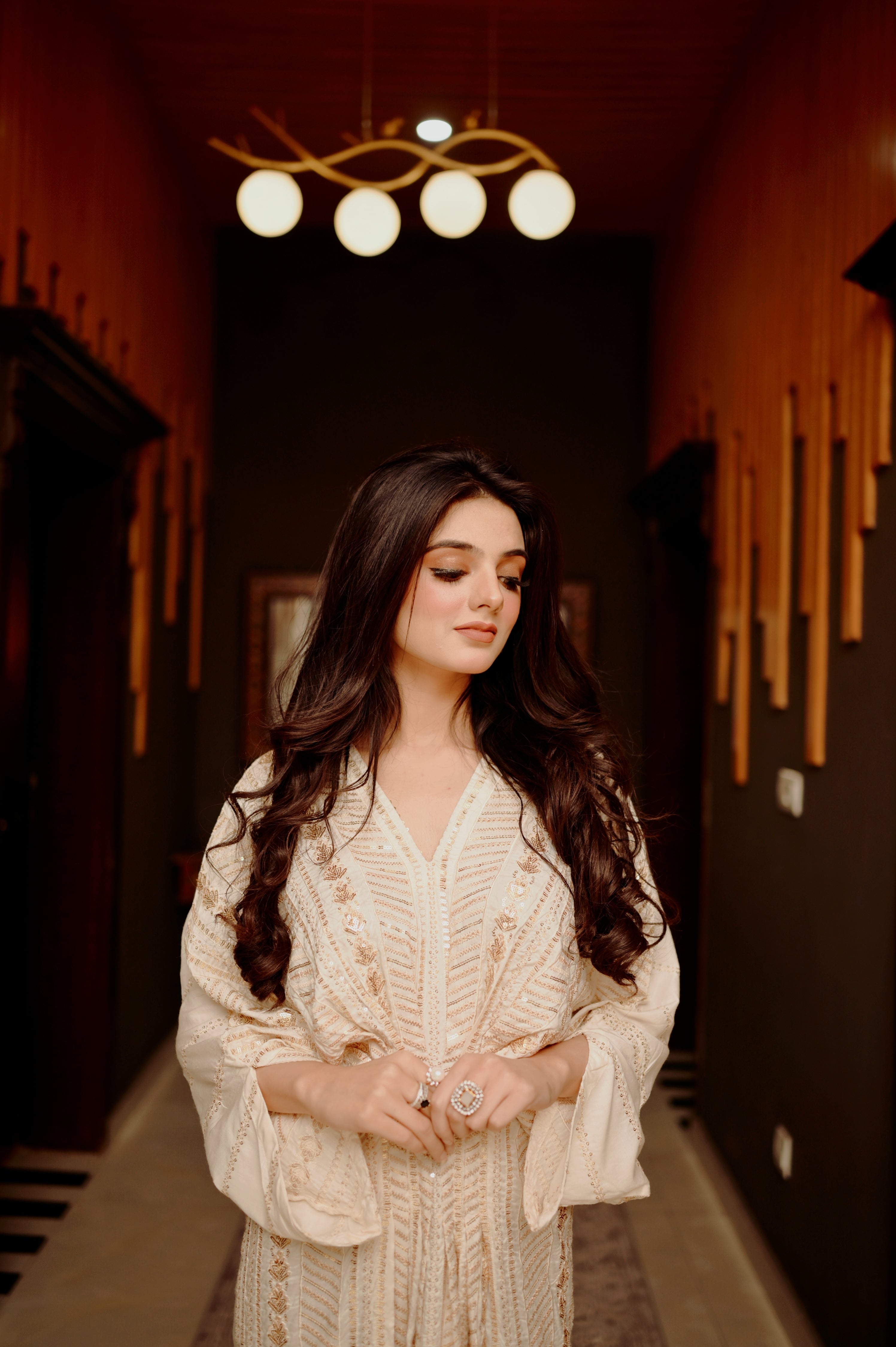 Naira White Premium Fabric Pakistani Summer Dresses - Sahiba-clothing - 2
