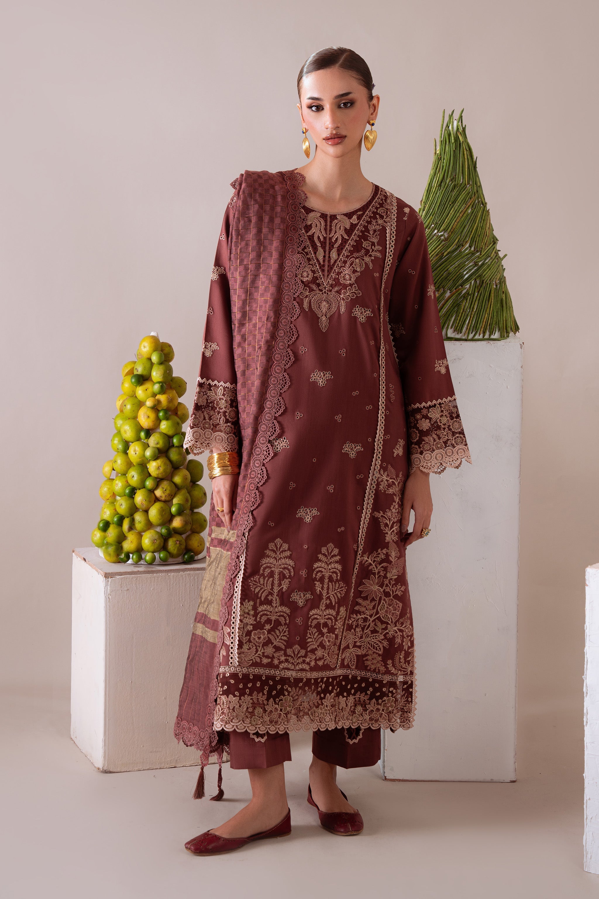 INARA (AV-04) Jacquard Pakistani Summer Dresses - aabyaan - 1