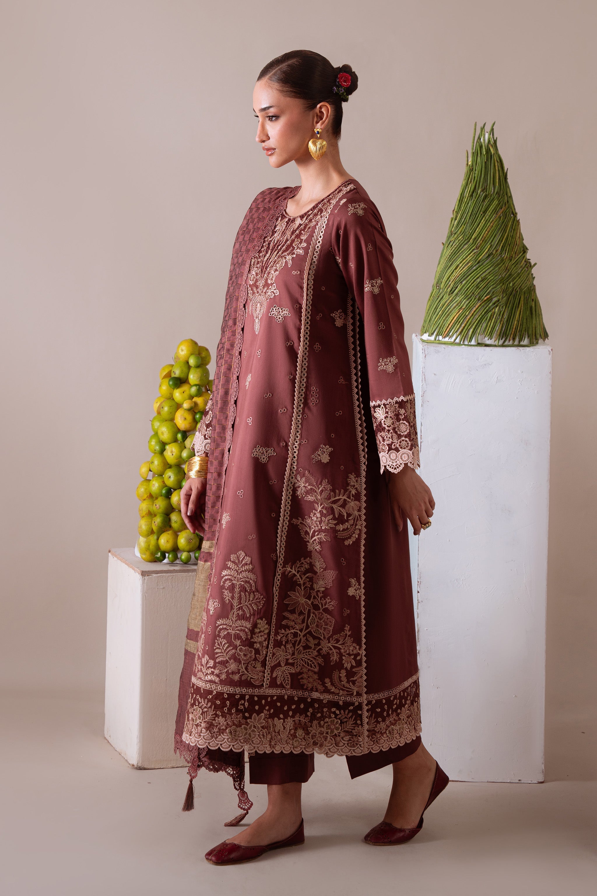 INARA (AV-04) Jacquard Pakistani Summer Dresses - aabyaan - 2