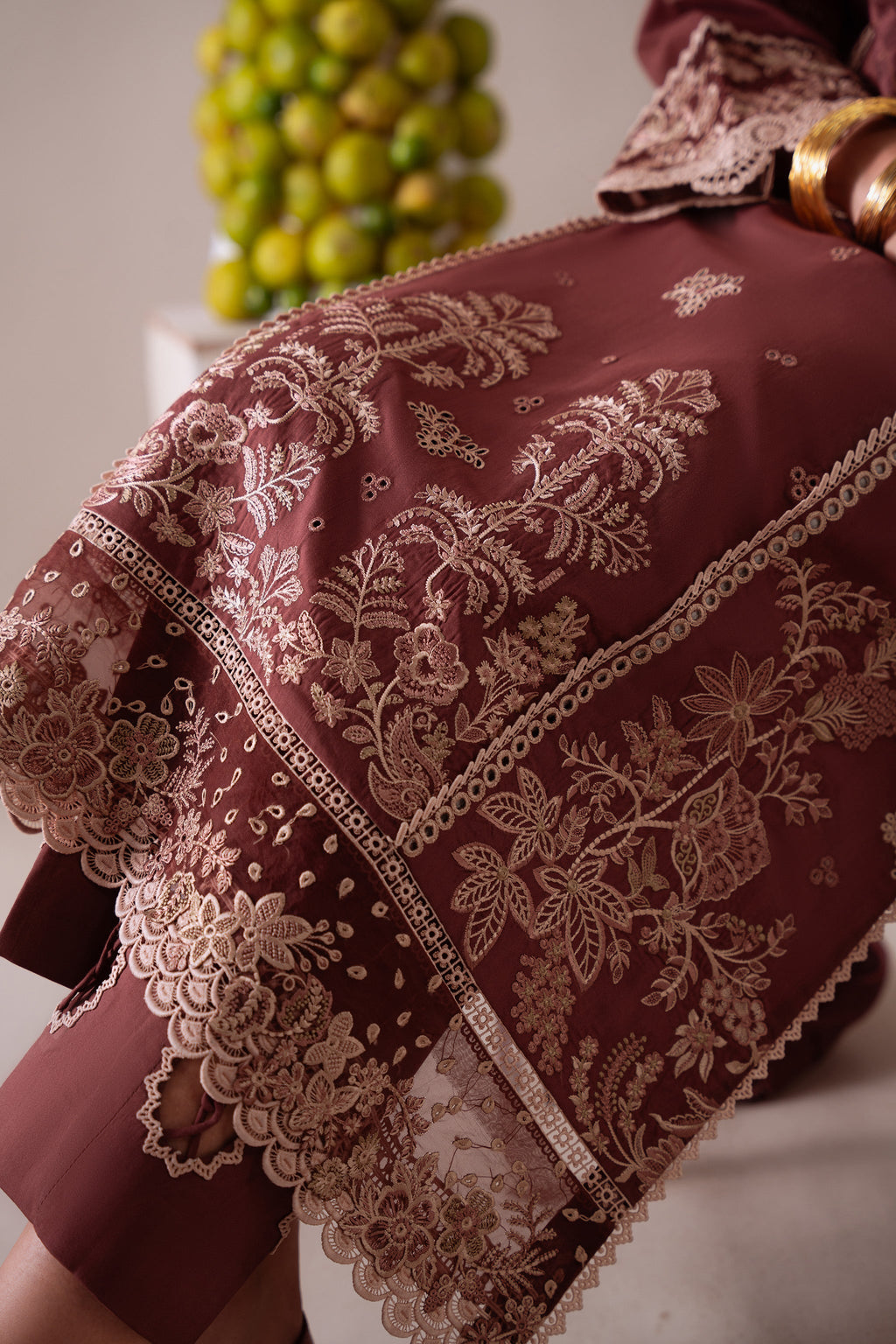 INARA (AV-04) Jacquard Pakistani Summer Dresses - aabyaan - 4