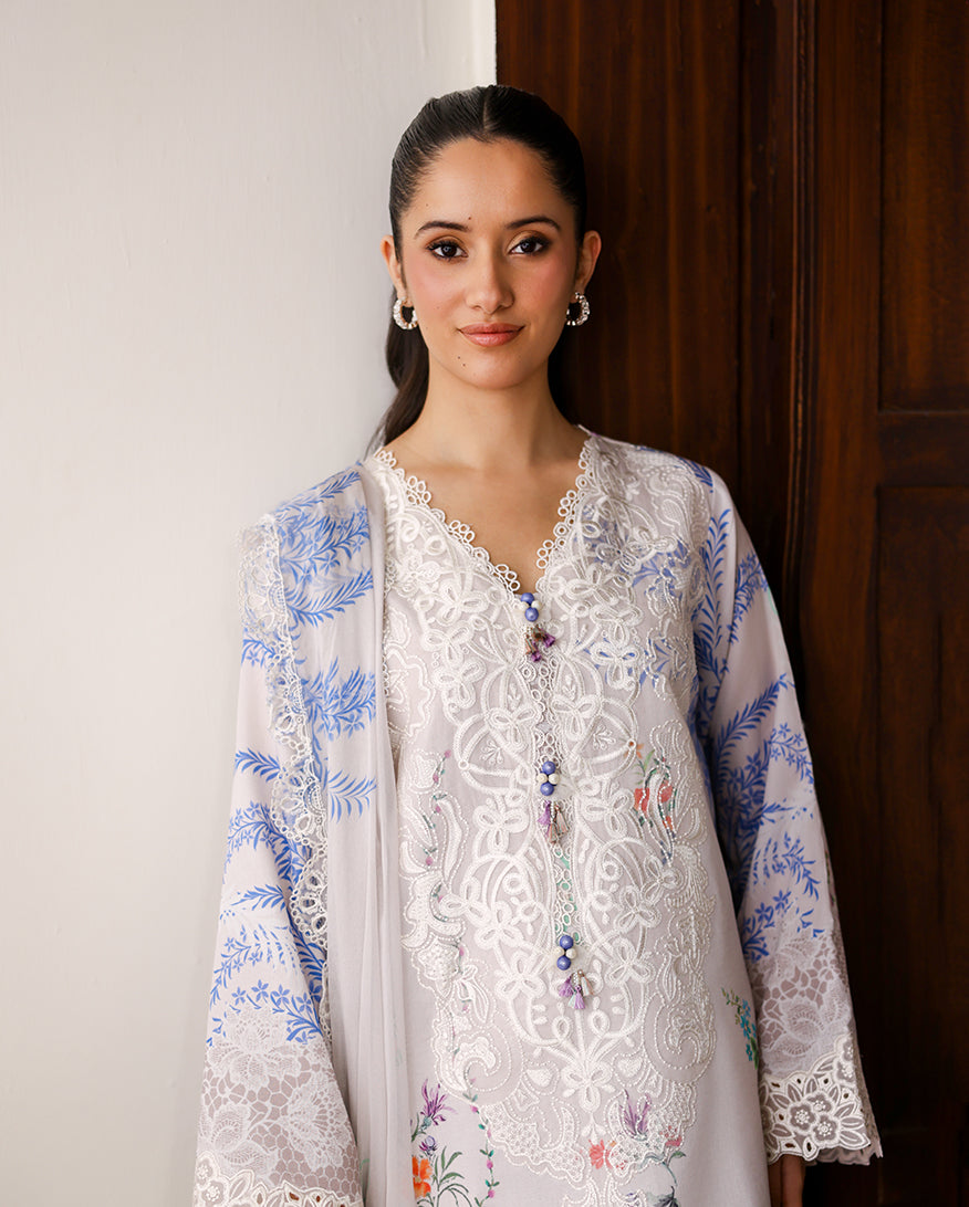 Ivory Gleam Organza Women Clothing - Roheenaz - 3