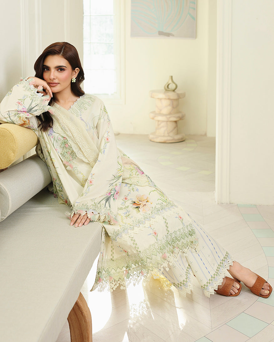 Ivory Sonata Organza Women Clothing - Roheenaz - 5