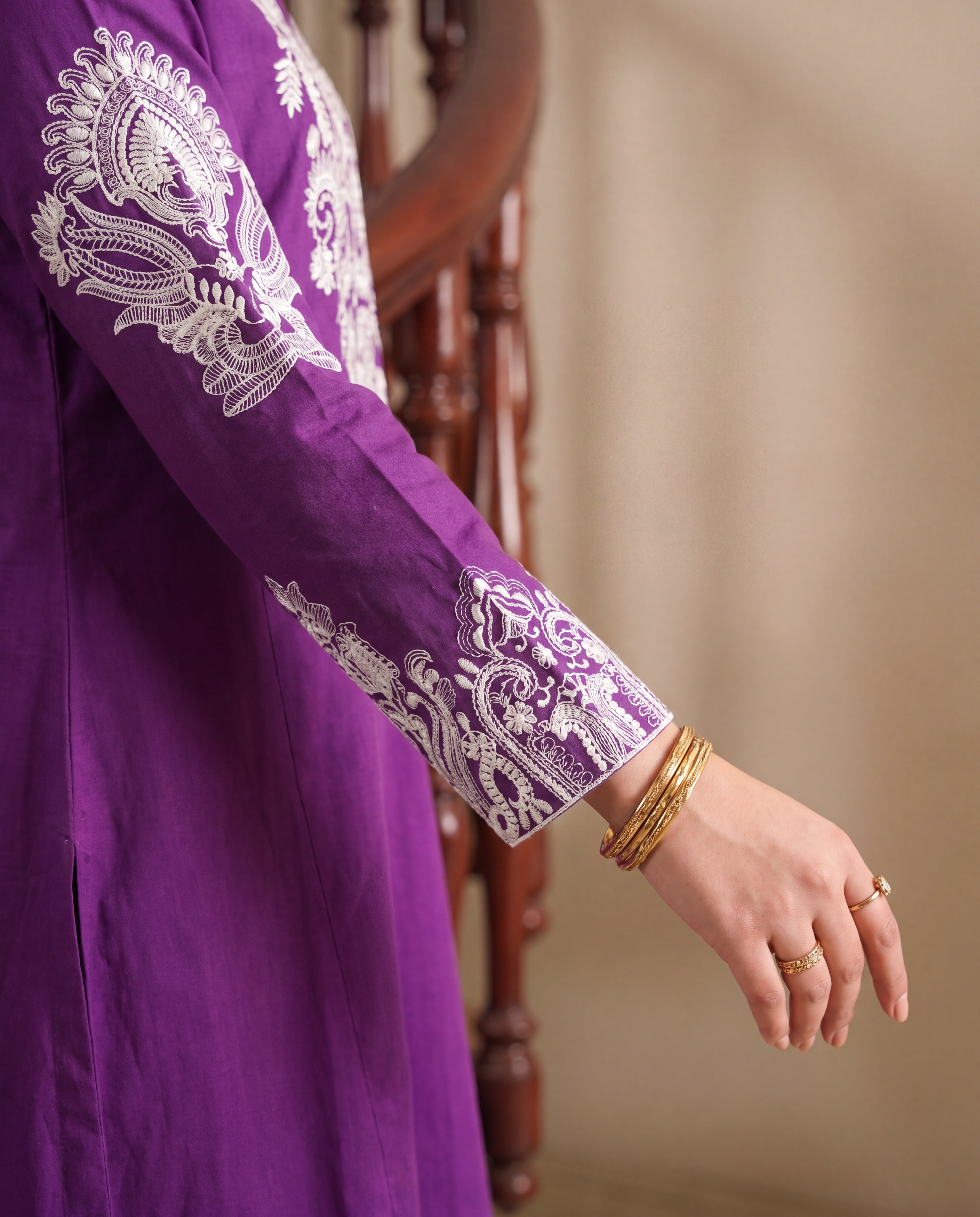 Lavender Premium Fabric Pakistani Summer Dresses - Sahiba-clothing - 4