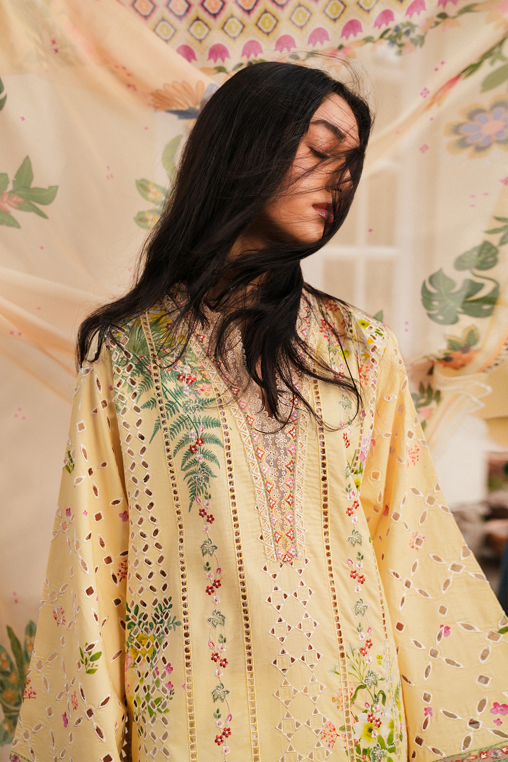 Eira Organza Pakistani Summer Dresses - Afrozeh - 3