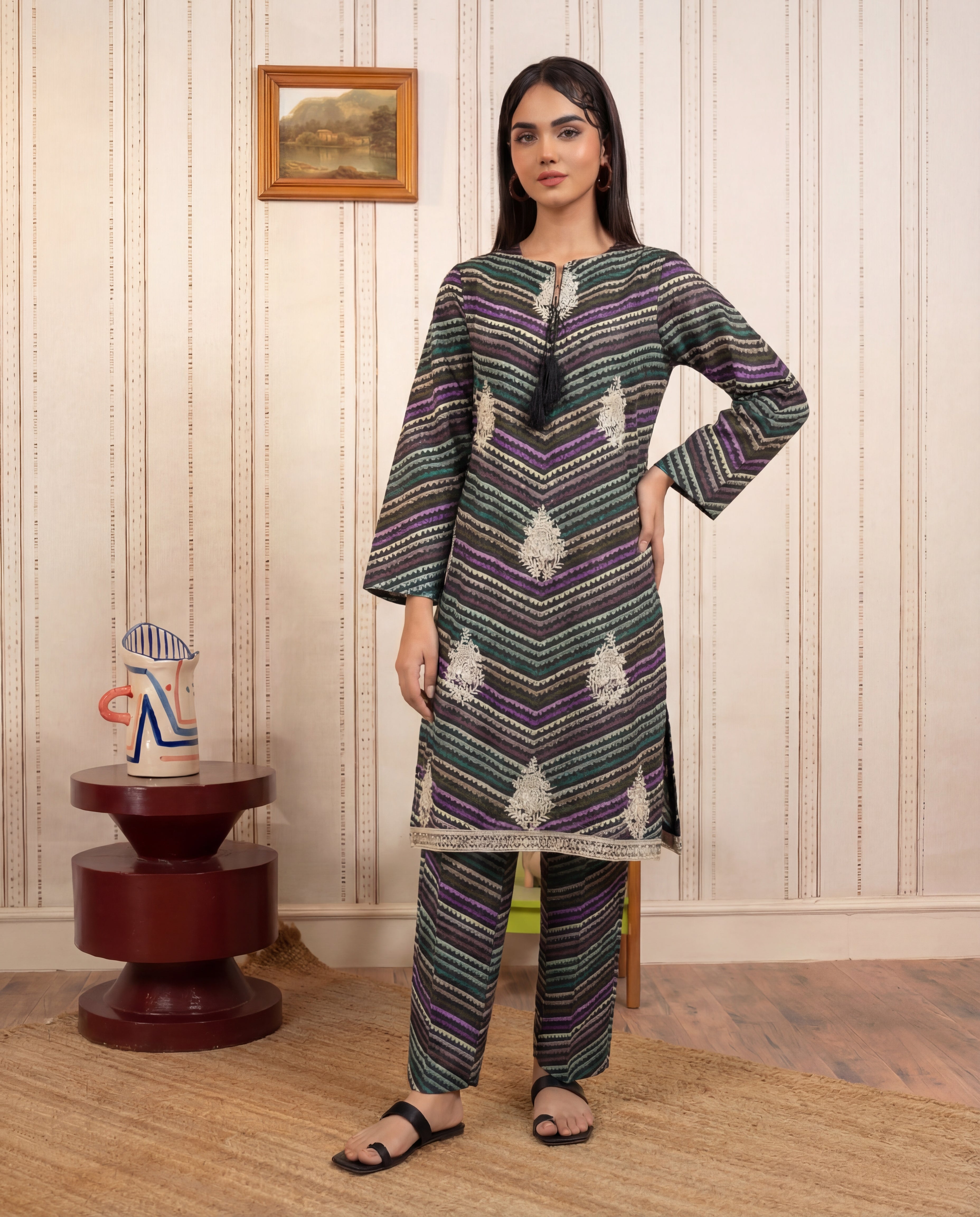 Light Mongia Premium Fabric Pakistani Summer Dresses - Sahiba-clothing - 3