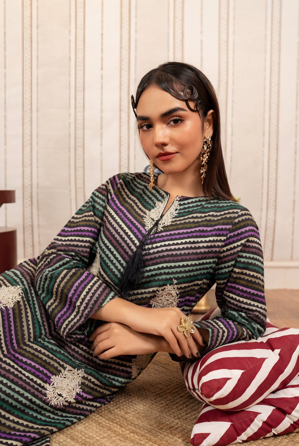 Light Mongia Premium Fabric Pakistani Summer Dresses - Sahiba-clothing - 2