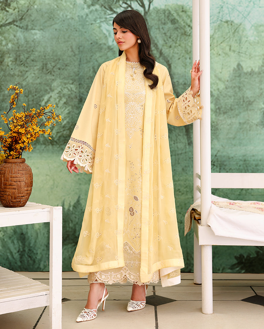 Lumiere Yellow Organza Women Clothing - Roheenaz - 2
