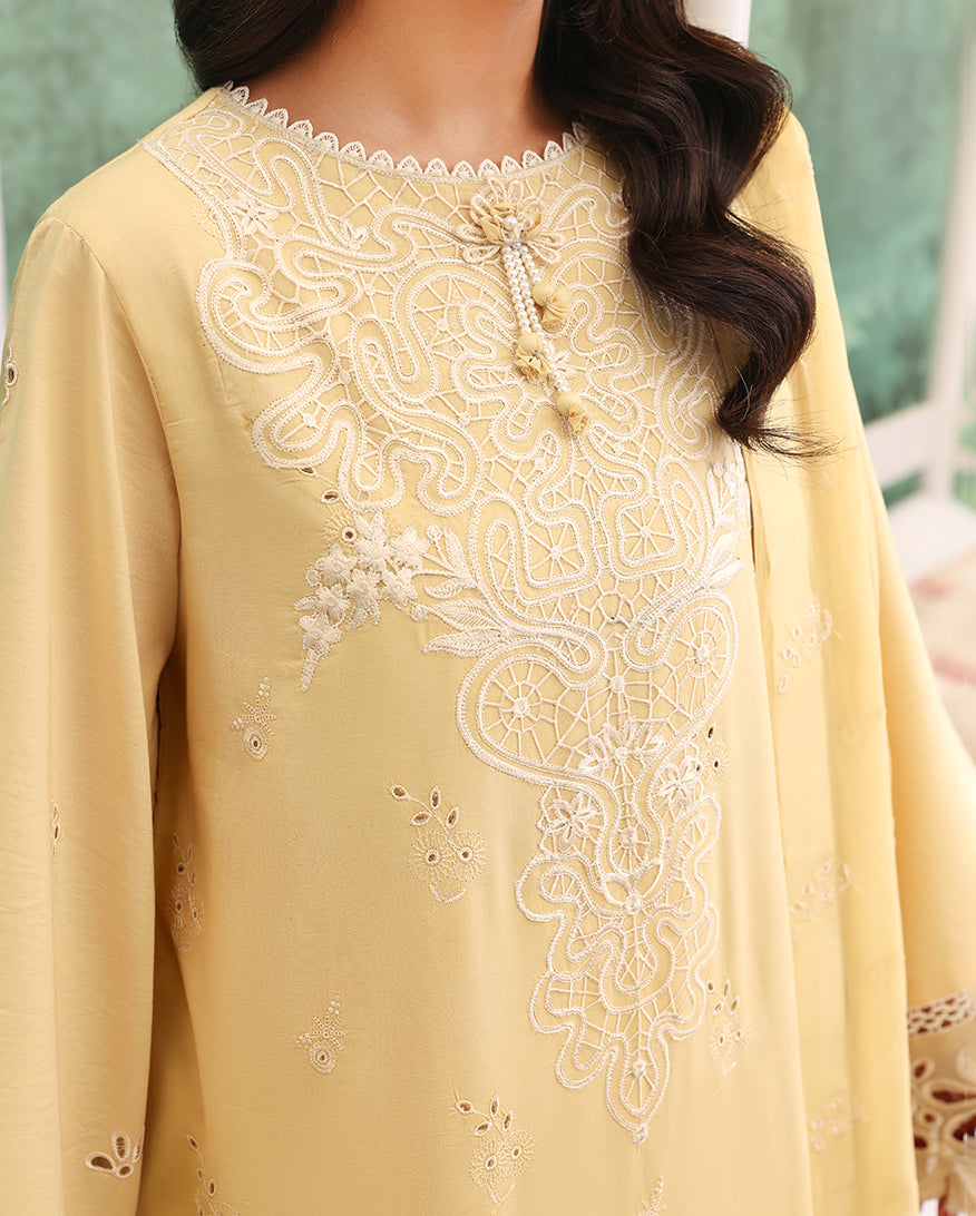 Lumiere Yellow Organza Women Clothing - Roheenaz - 4