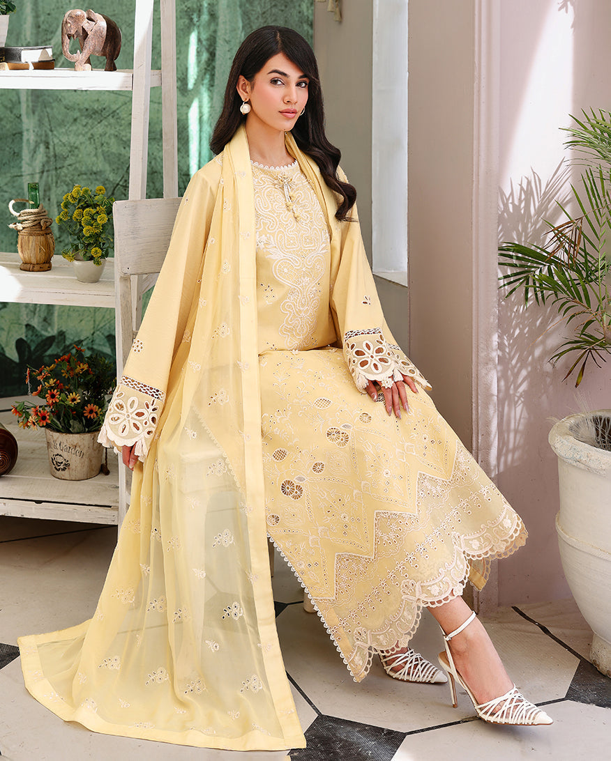 Lumiere Yellow Organza Women Clothing - Roheenaz - 6