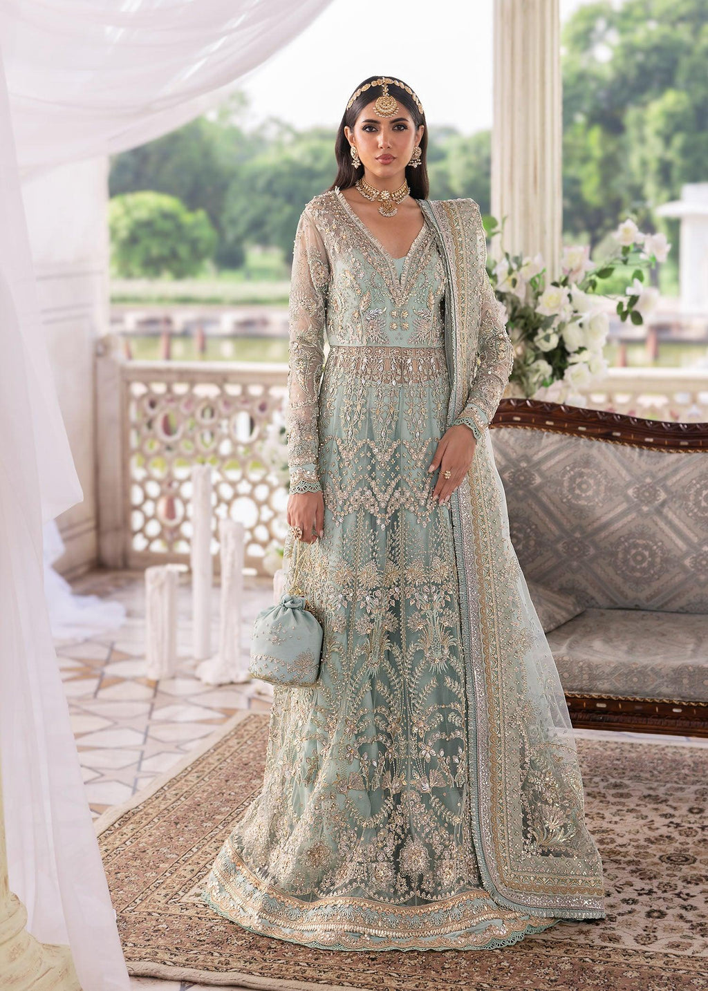 Zeb-Un-Nisa Raw Silk Pakistani Formal Dresses
