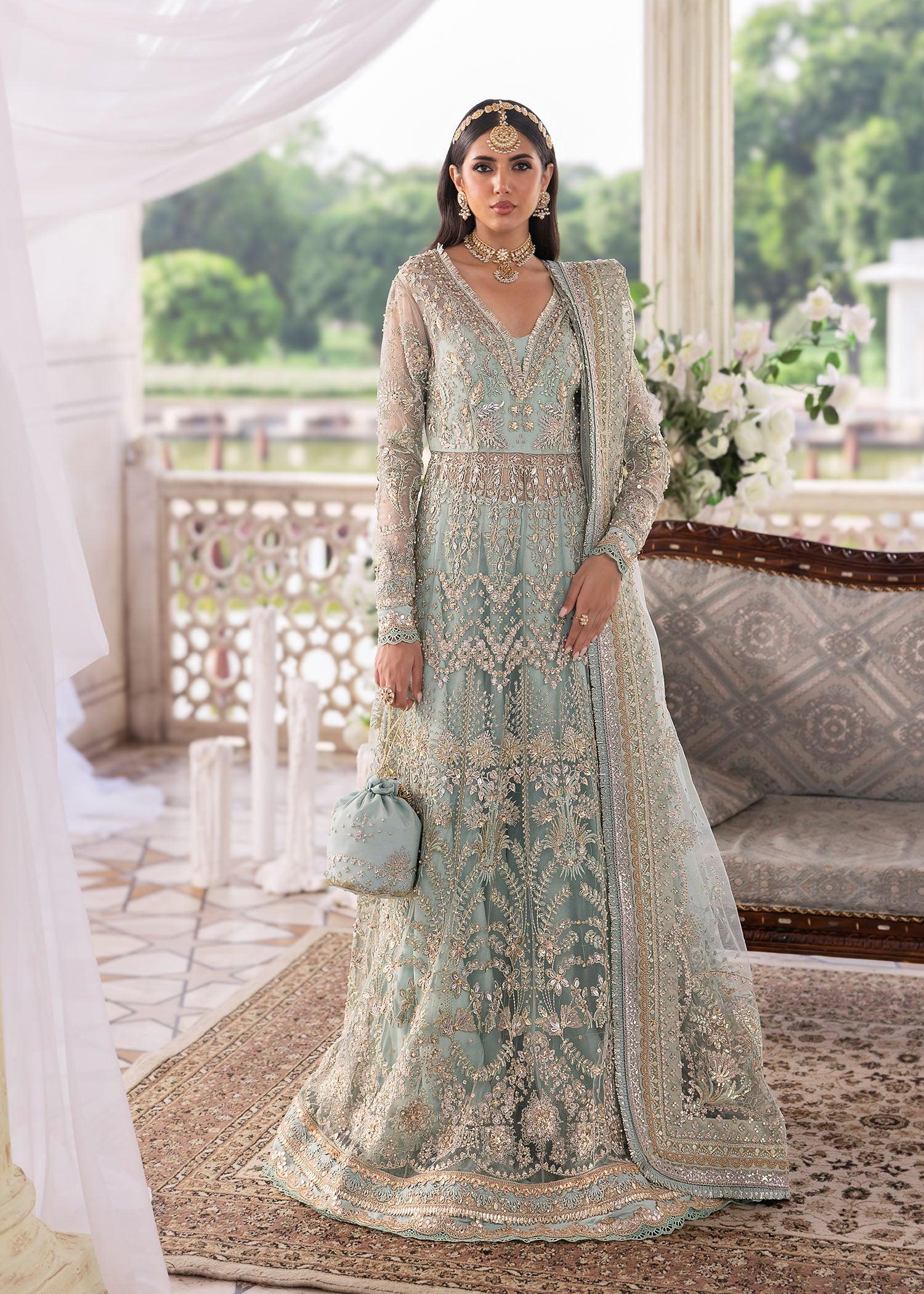 Zeb-Un-Nisa Raw Silk Pakistani Formal Dresses