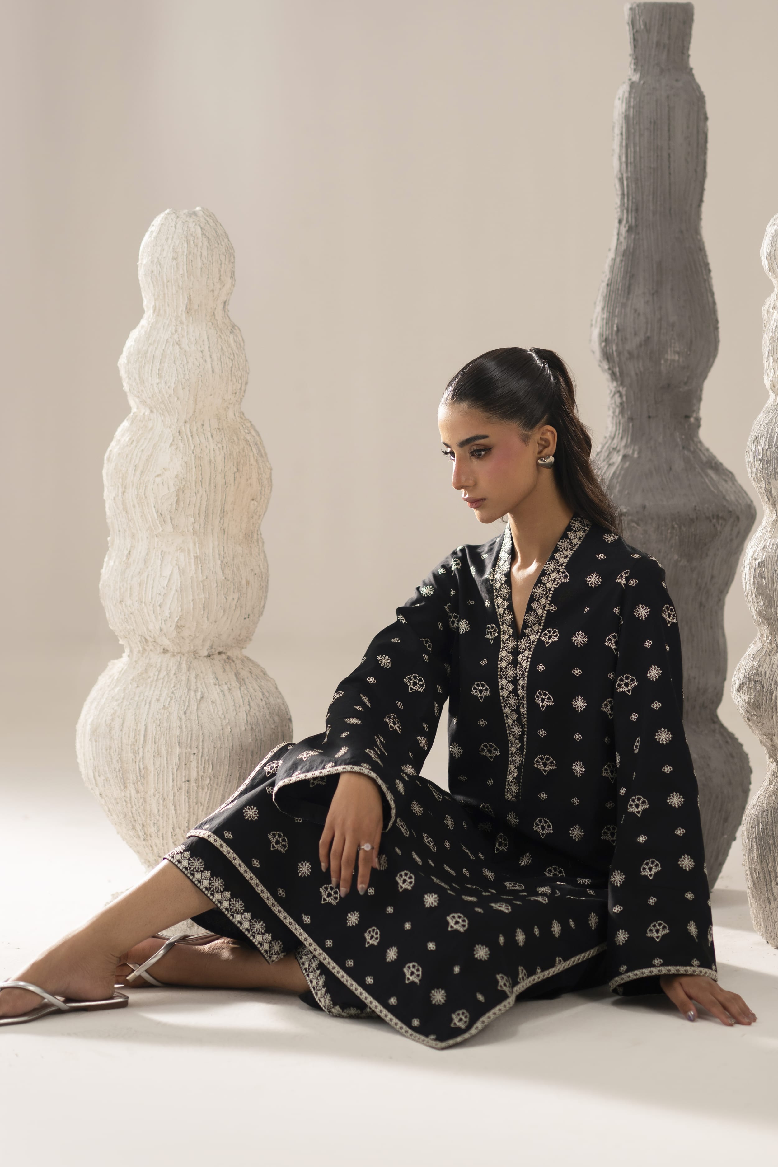 Raya Cotton Pakistani Summer Dresses - Akbar Aslam - 7