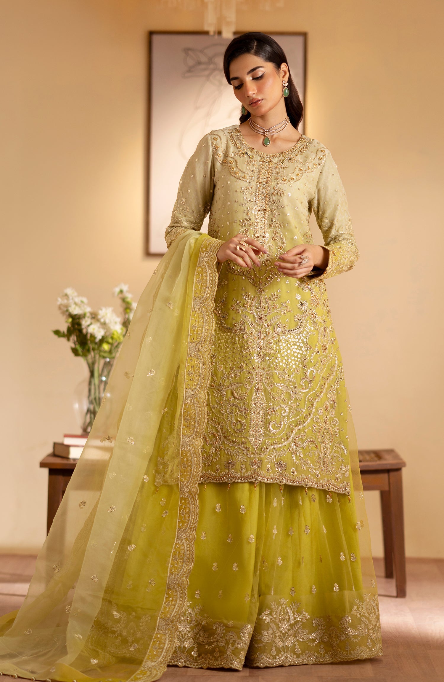 Sabian Raw Silk Pakistani Formal Dresses