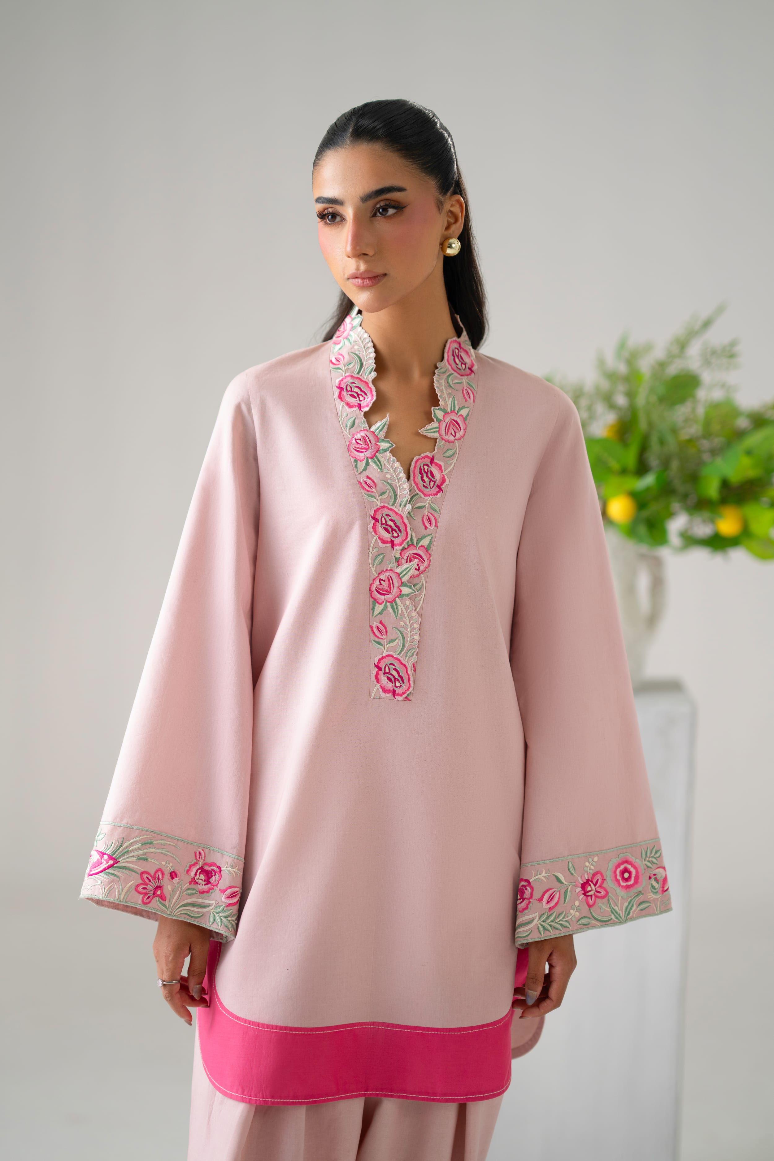Canary Cotton Pakistani Summer Dresses - Akbar Aslam - 4