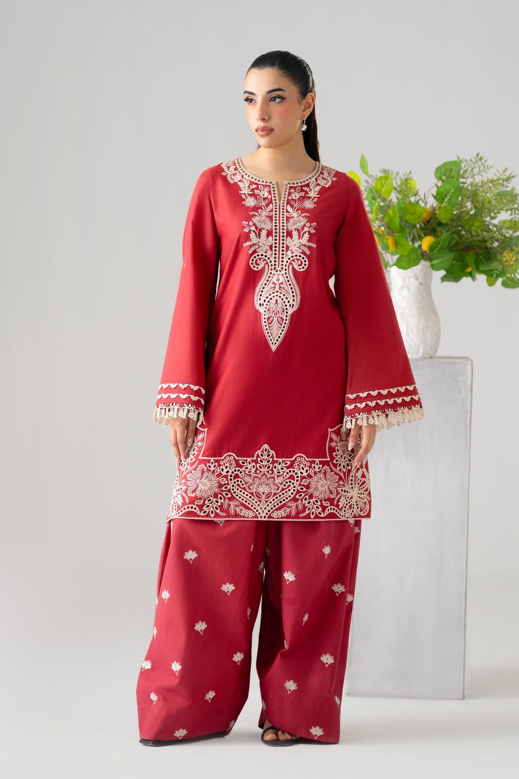Vale Cotton Pakistani Summer Dresses - Akbar Aslam - 1