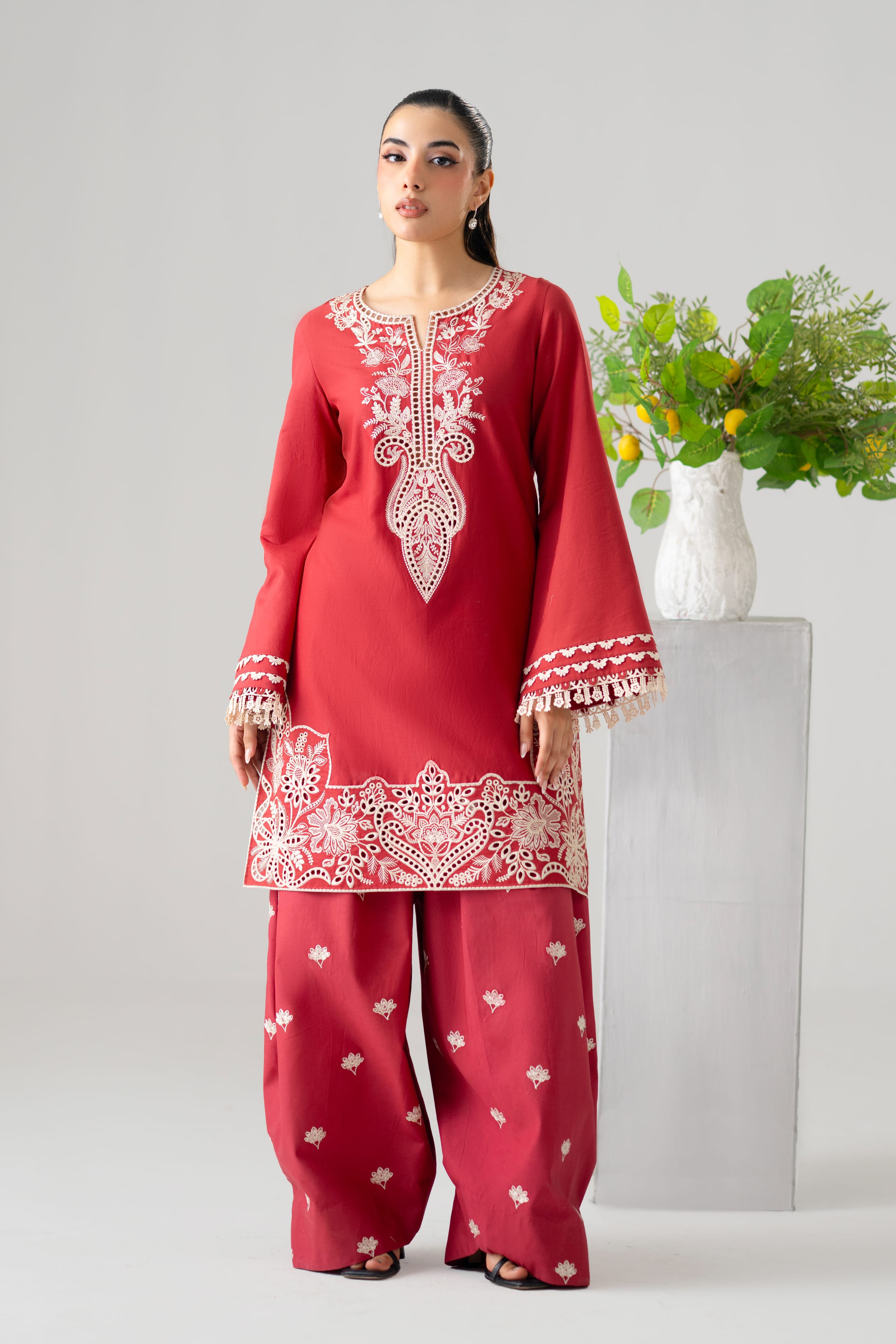 Vale Cotton Pakistani Summer Dresses - Akbar Aslam - 2