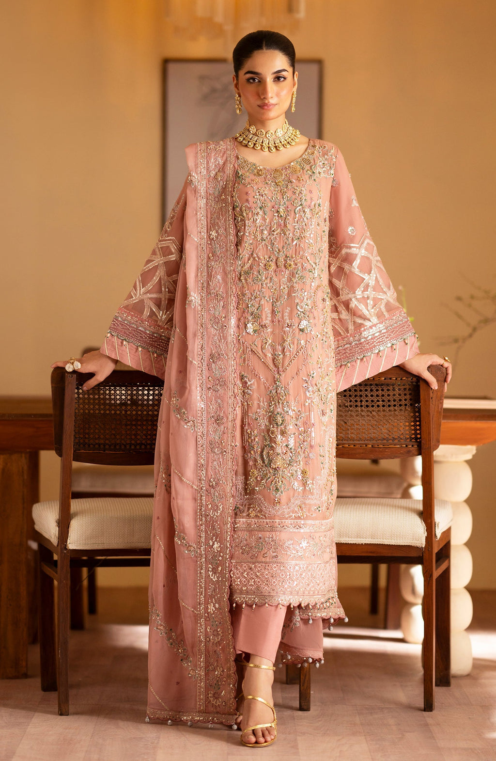 Saleha Raw Silk Pakistani Formal Dresses