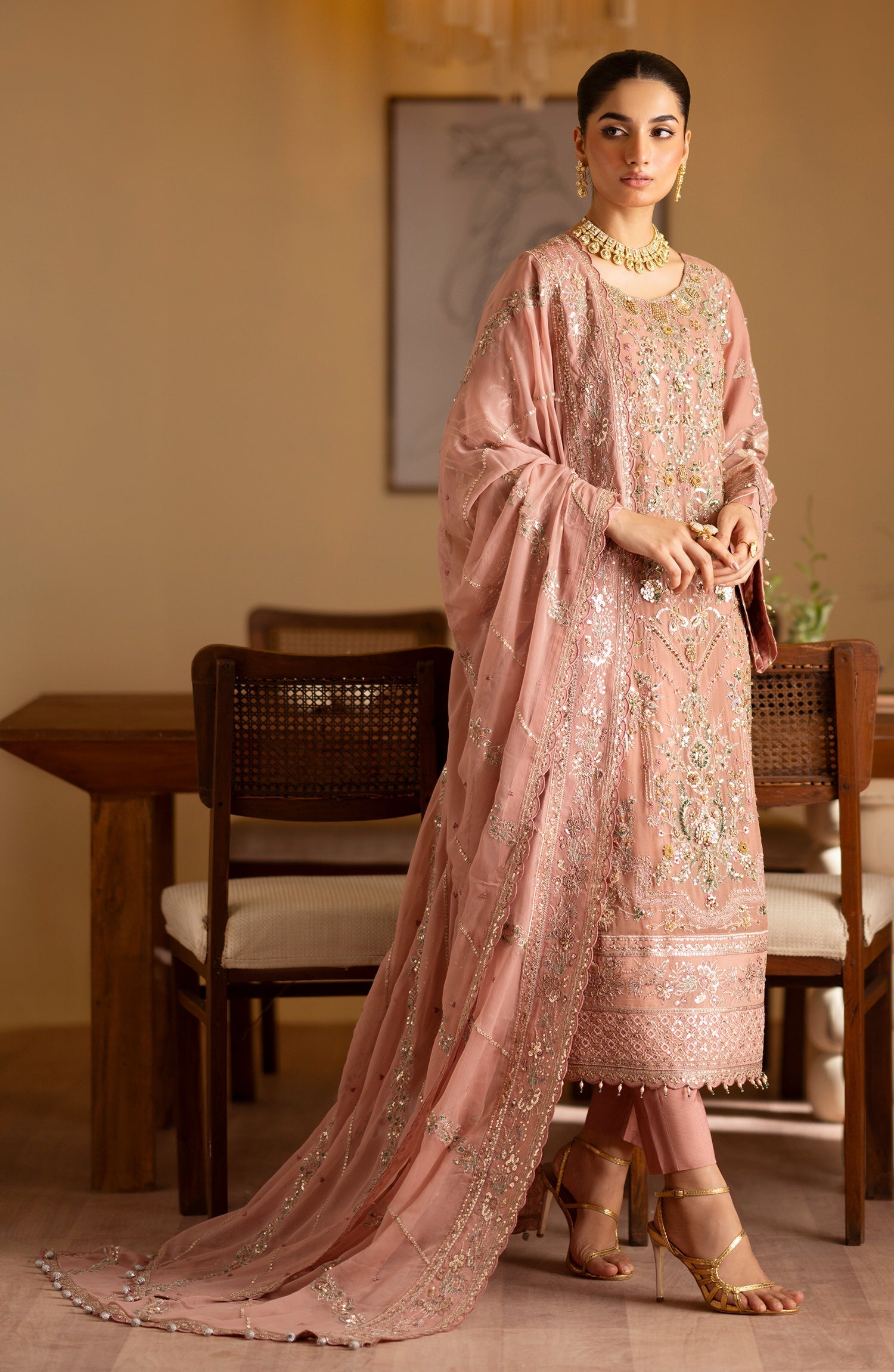 Saleha Raw Silk Pakistani Formal Dresses