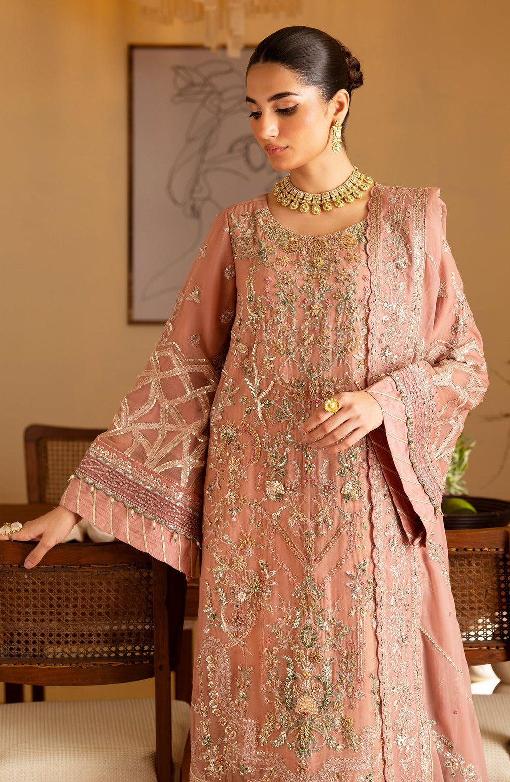 Saleha Raw Silk Pakistani Formal Dresses
