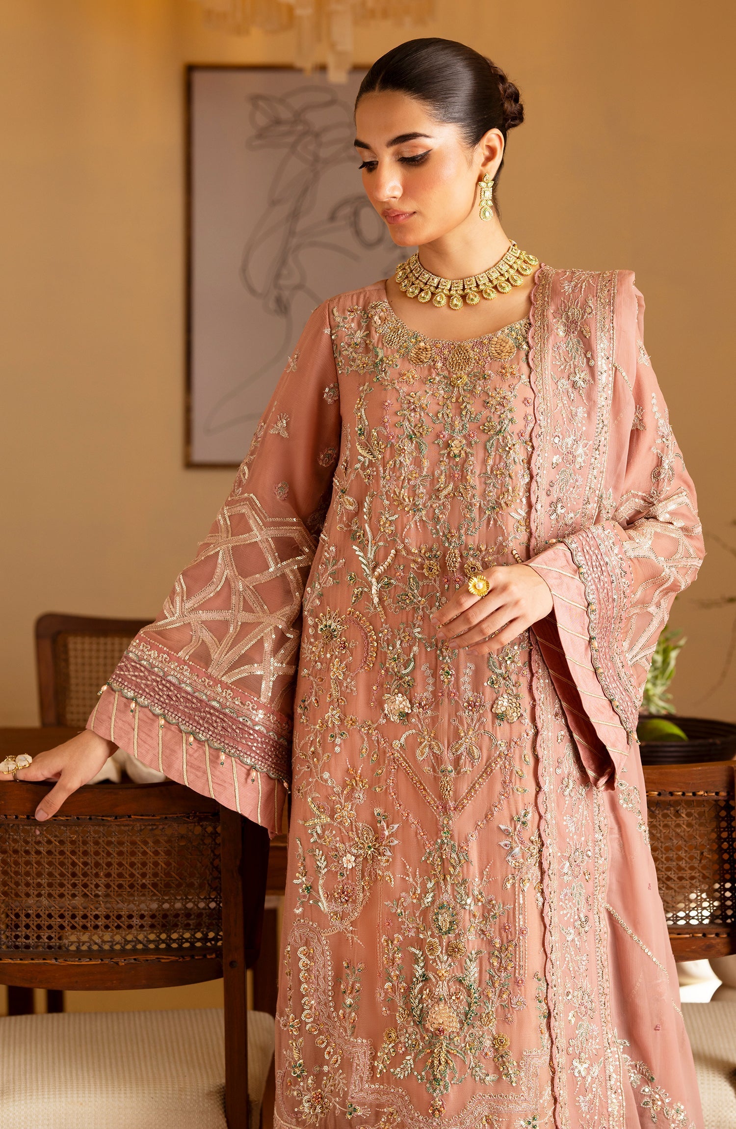Saleha Raw Silk Pakistani Formal Dresses