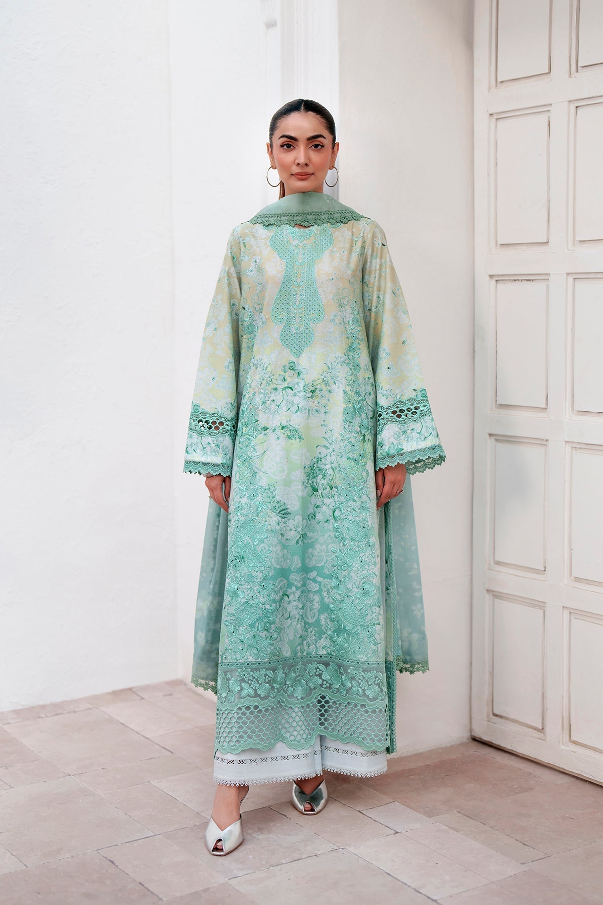 AURYN Organza Pakistani Summer Dresses - Afrozeh - 1