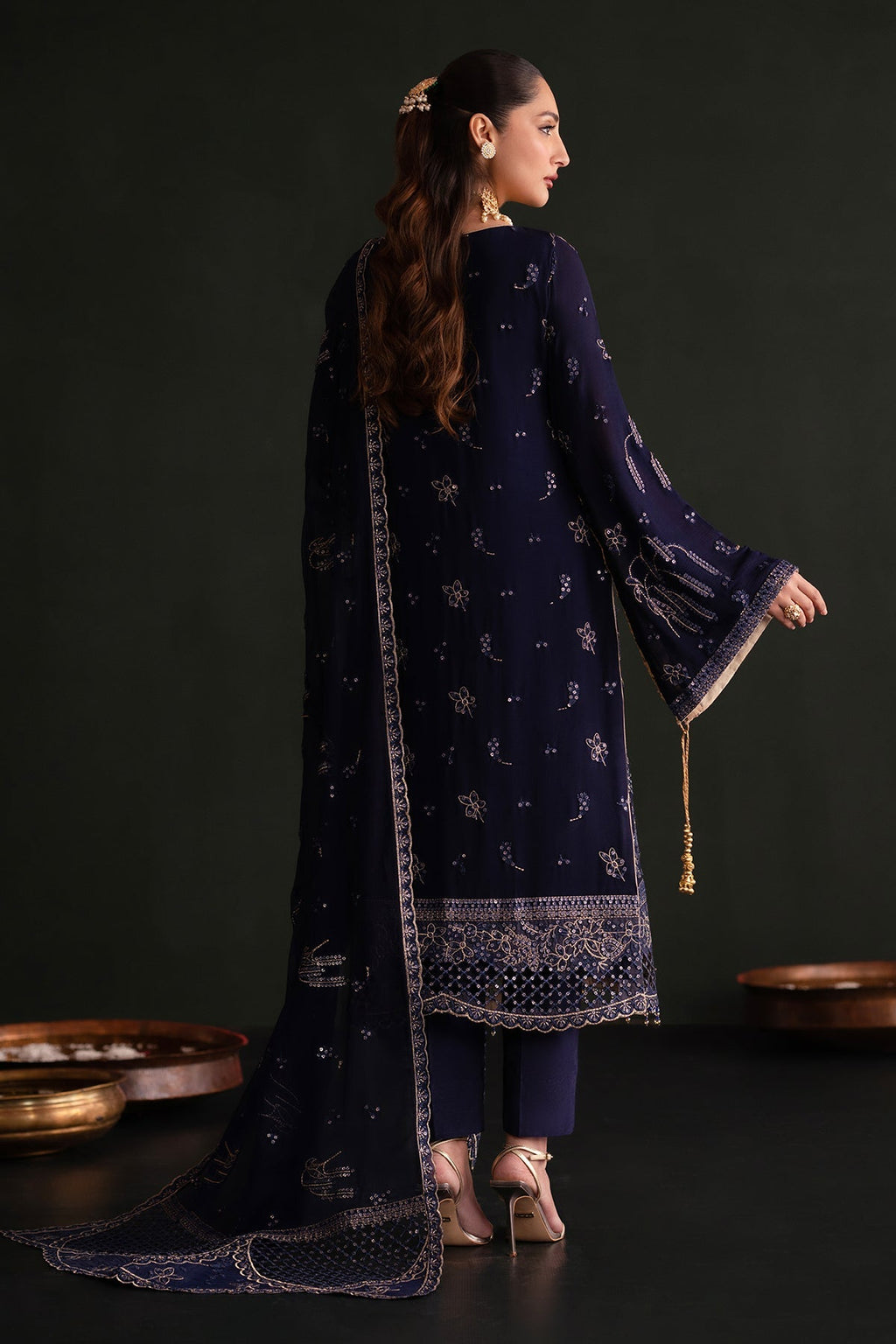 Zarifa Raw Silk Pakistani Formal Dresses