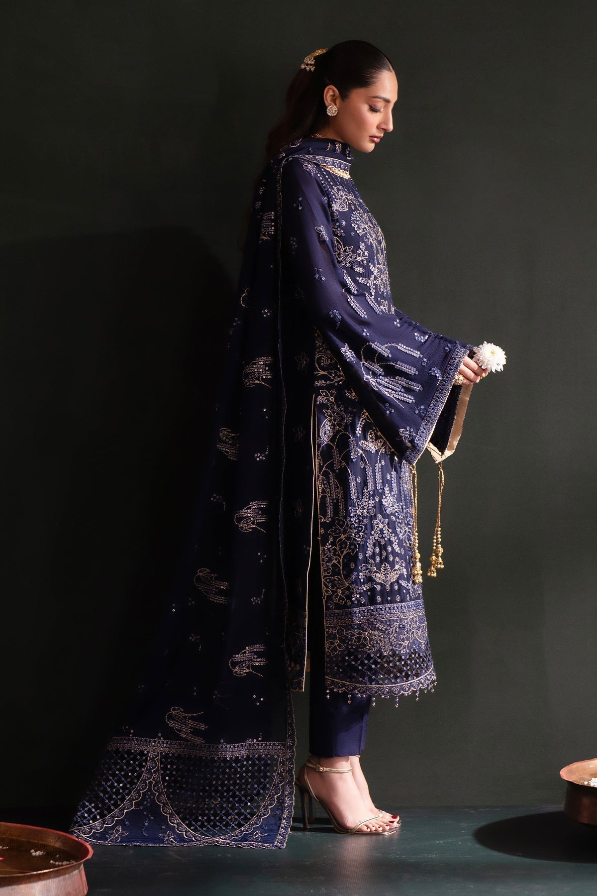 Zarifa Raw Silk Pakistani Formal Dresses