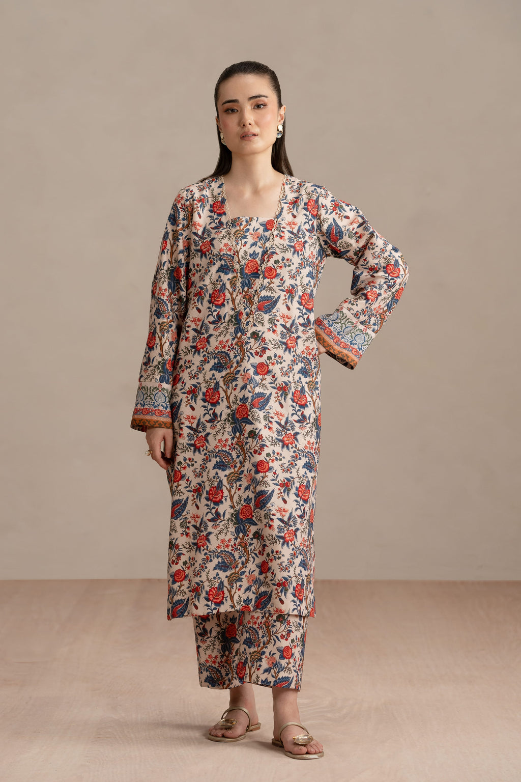 Crimson Embroidered Pakistani Dress