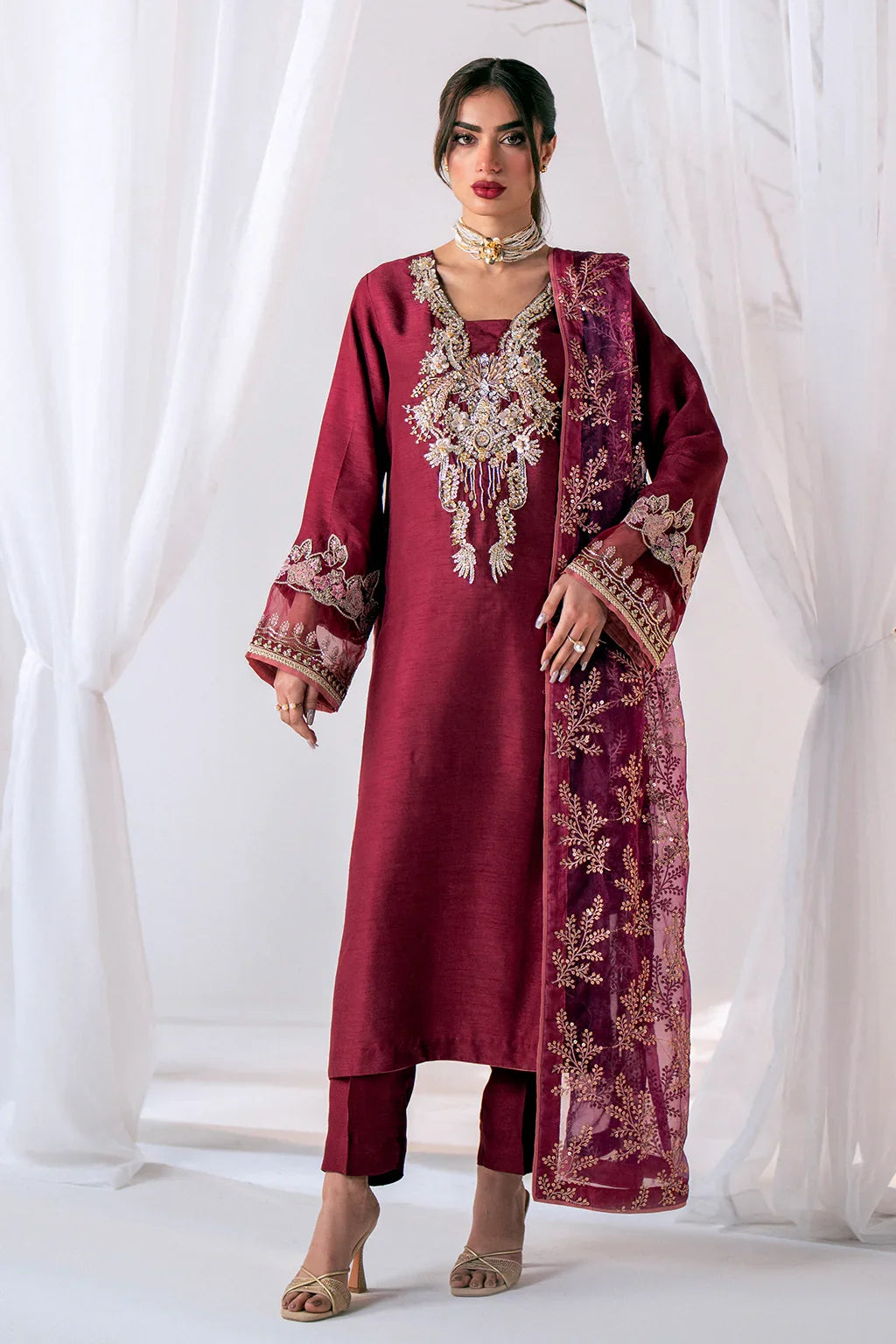 Scarlet Pakistani Designer Dress