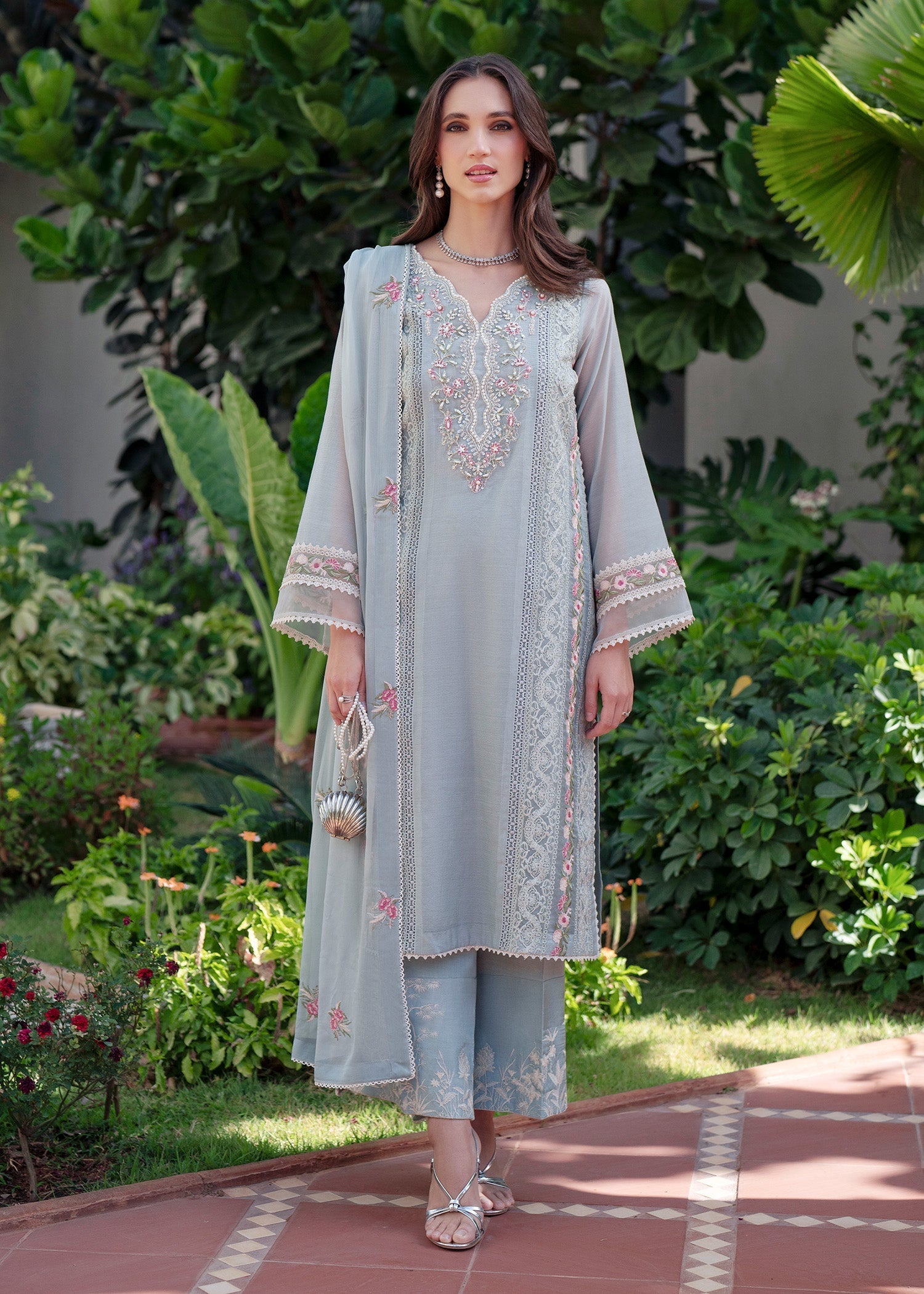 Nova Raw Silk Pakistani Casuals Dresses