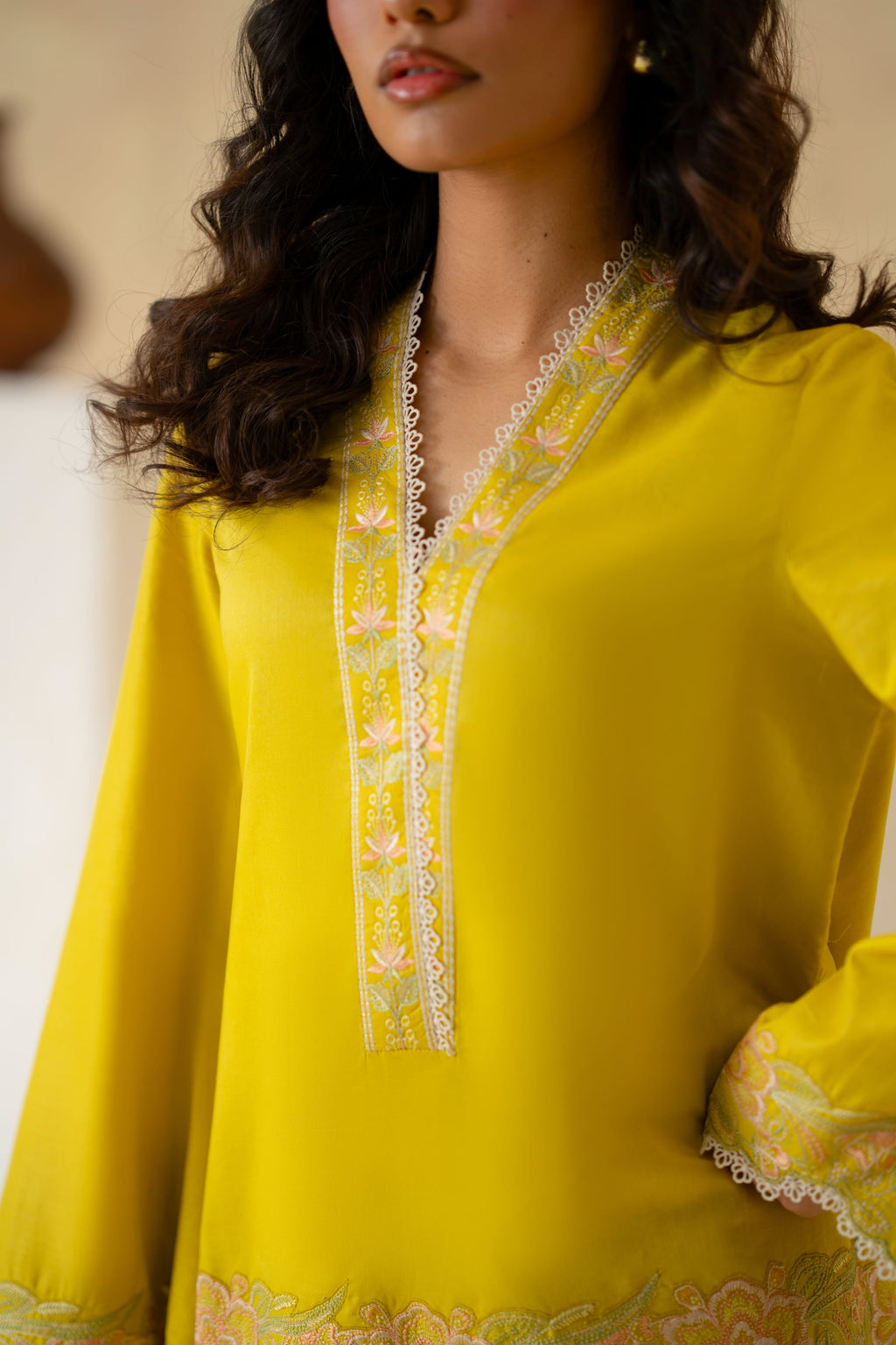 Marigold Cotton Pakistani Summer Dresses - Akbar Aslam - 5