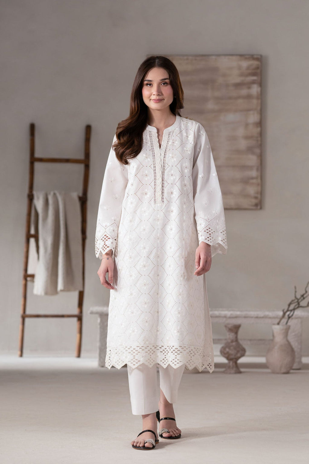 Frost Embroidered Pakistani Dress