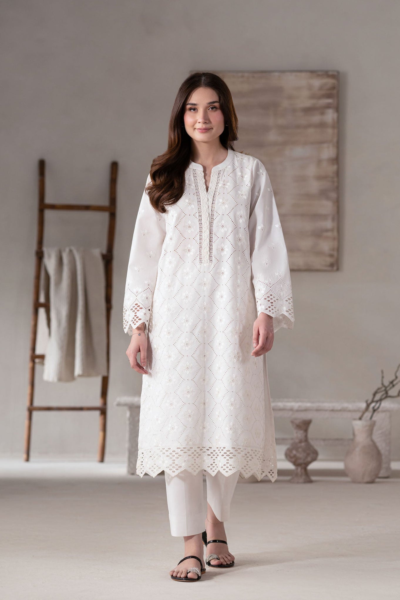 Frost Embroidered Pakistani Dress