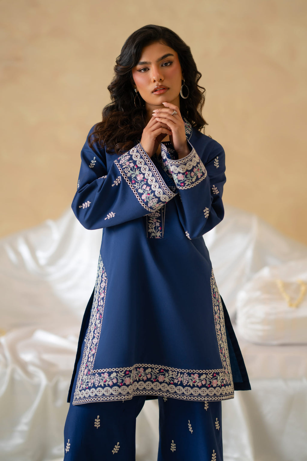 Celadon Cotton Pakistani Summer Dresses - Akbar Aslam - 4