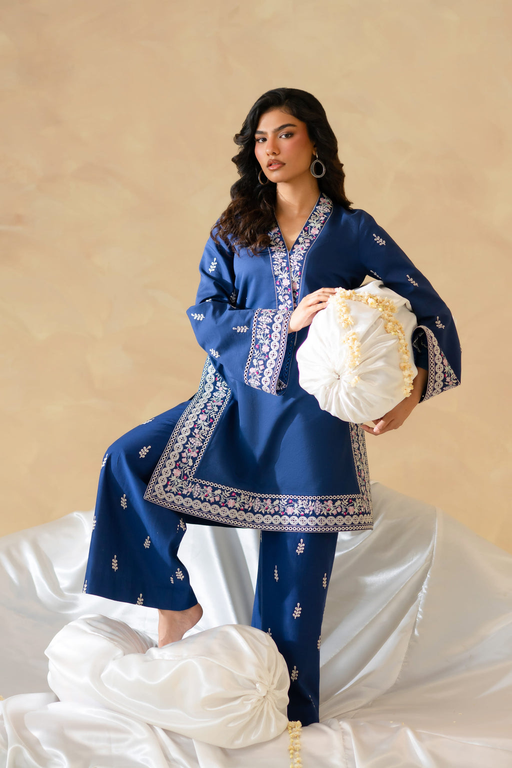 Celadon Cotton Pakistani Summer Dresses - Akbar Aslam - 7