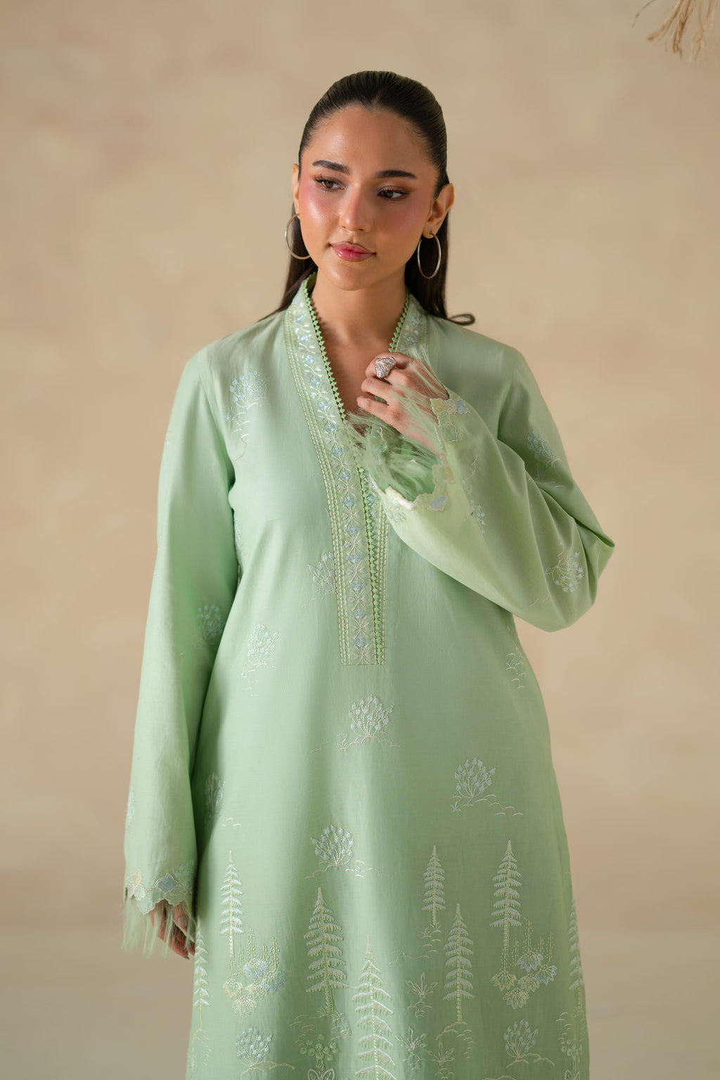 Naira Cotton Pakistani Summer Dresses - Akbar Aslam - 5
