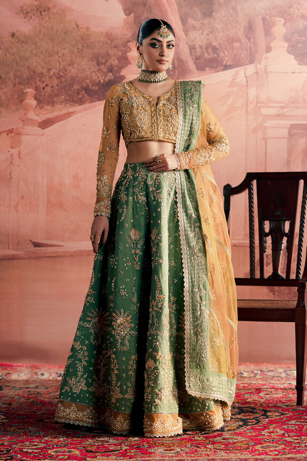 Noorani Embroidered Pakistani Dress