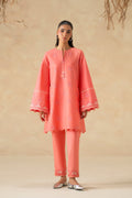 Coral Cotton Pakistani Summer Dresses - Akbar Aslam - 1