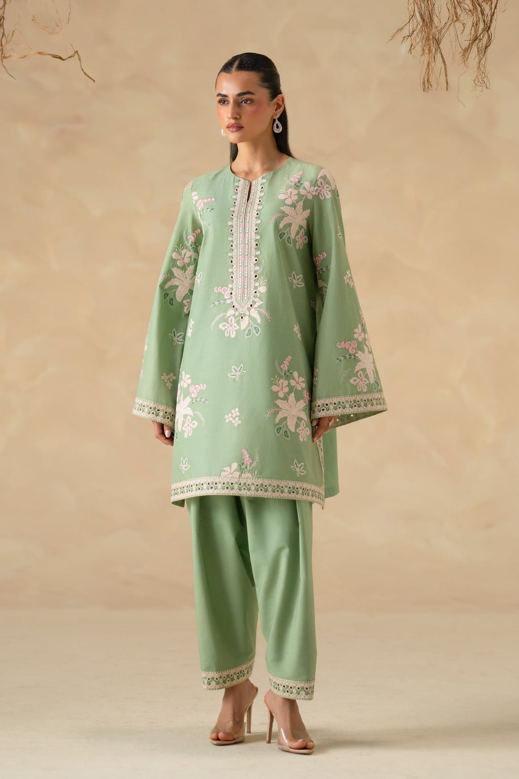 Aster Cotton Pakistani Summer Dresses - Akbar Aslam - 2
