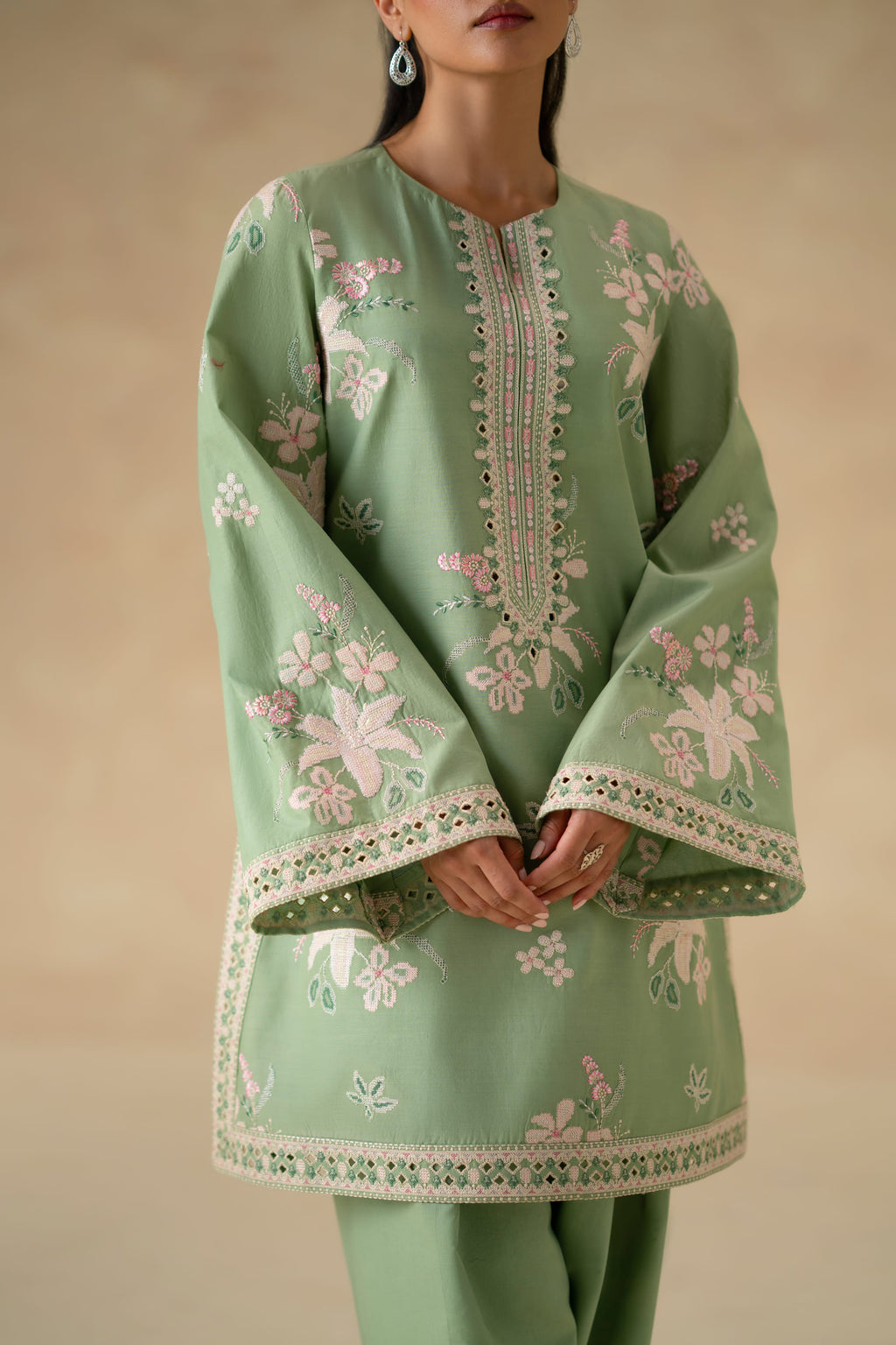 Aster Cotton Pakistani Summer Dresses - Akbar Aslam - 5