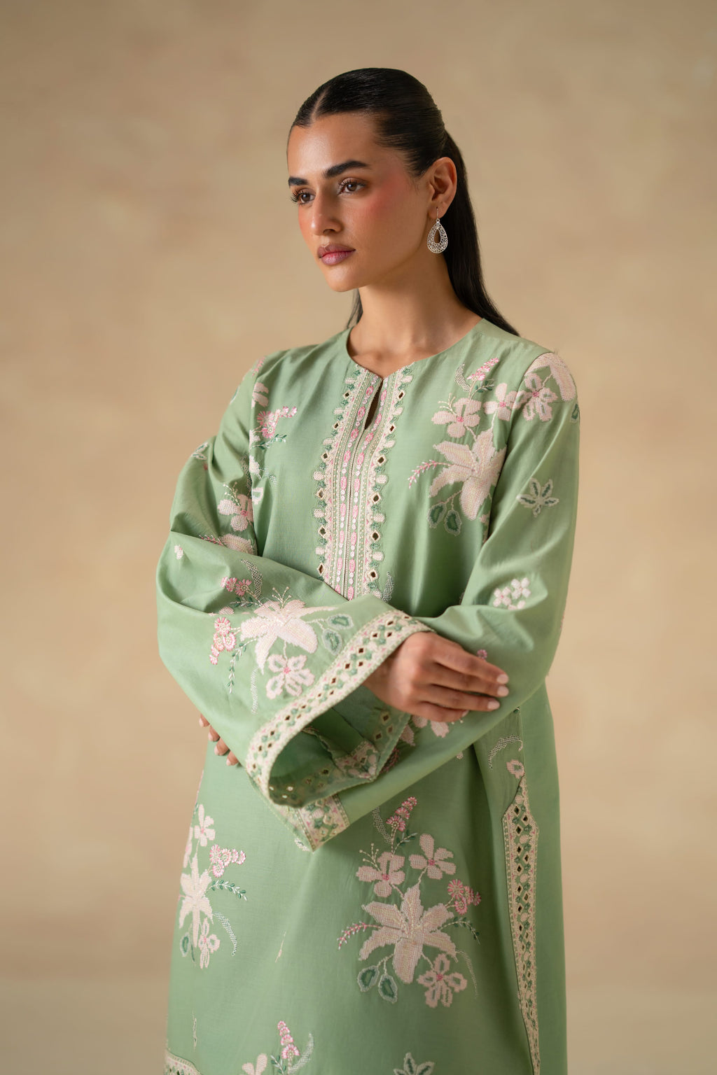 Aster Cotton Pakistani Summer Dresses - Akbar Aslam - 7