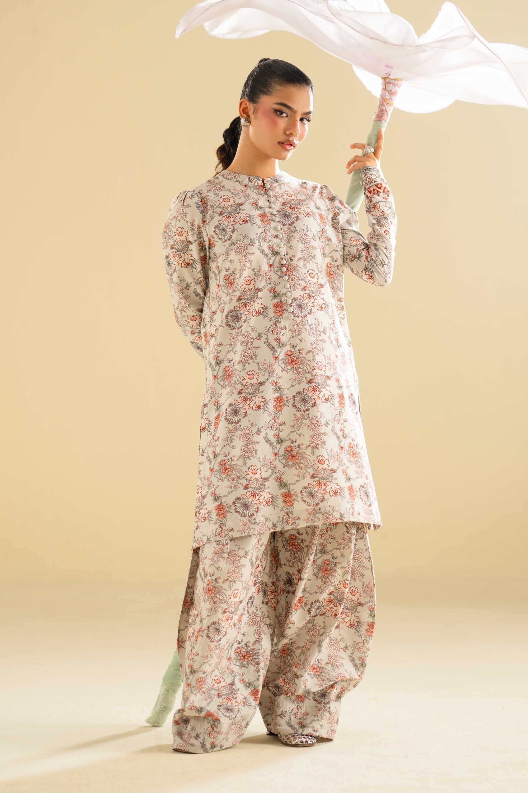 Reni Lawn Pakistani Casuals Dresses - Akbar Aslam - 6