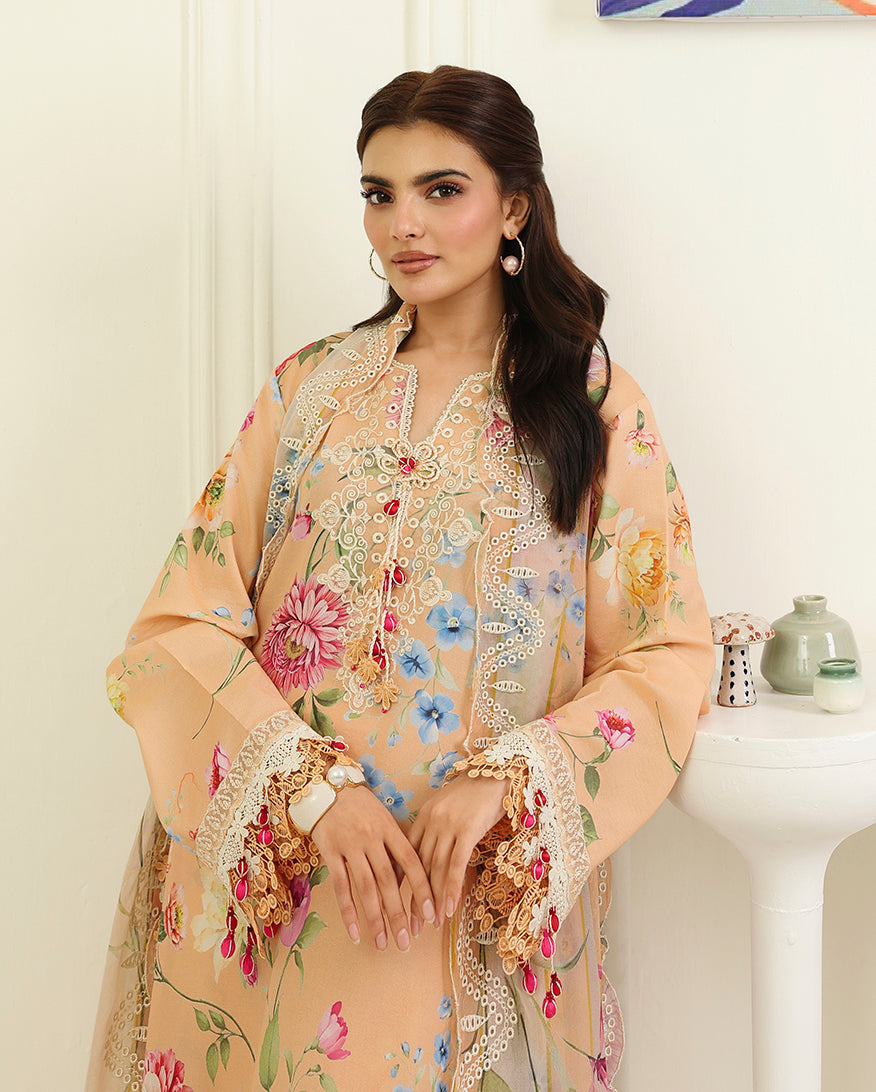 Magnolia Mist Organza Women Clothing - Roheenaz - 4