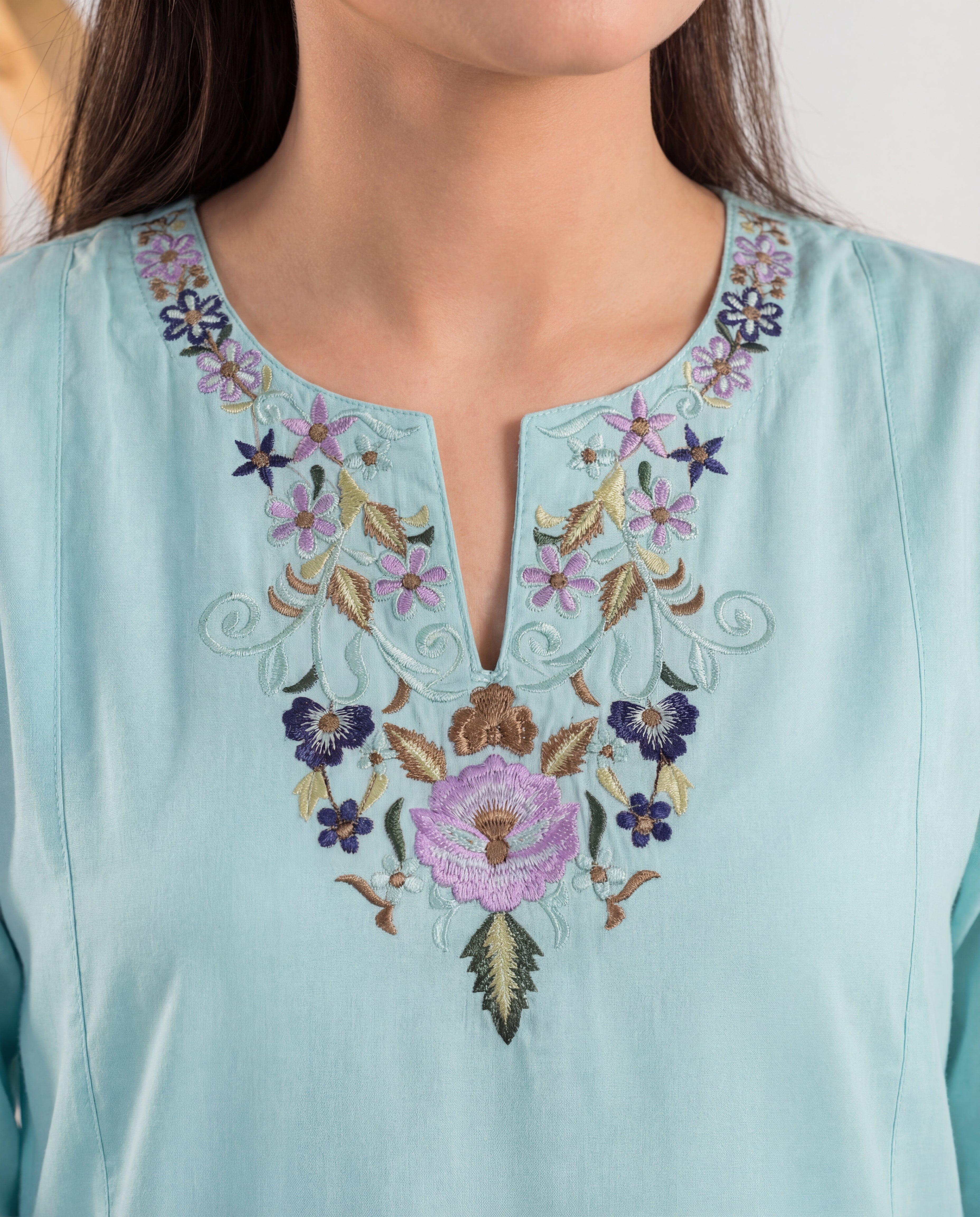 Maham - Aqua Premium Fabric Pakistani Summer Dresses - Sahiba-clothing - 7