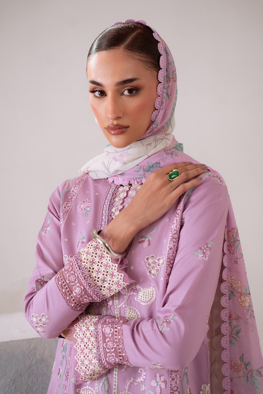 MAHVEEN (AV-10) Chiffon Pakistani Summer Dresses - aabyaan - 3