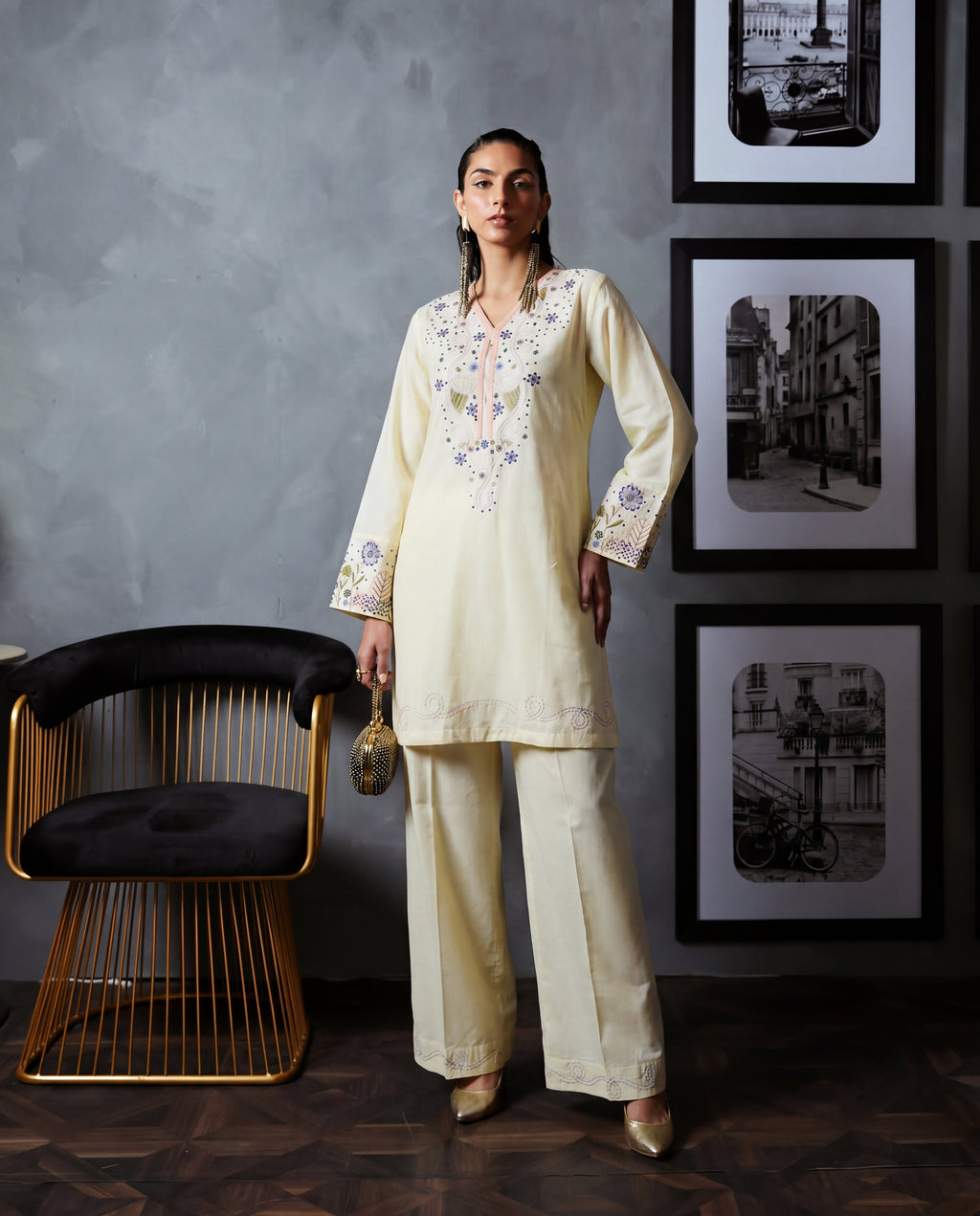 Majesty Off white Premium Fabric Pakistani Summer Dresses - Sahiba-clothing - 1