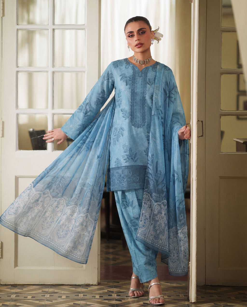 Minha Premium Fabric Pakistani Summer Dresses - Sahiba-clothing - 1