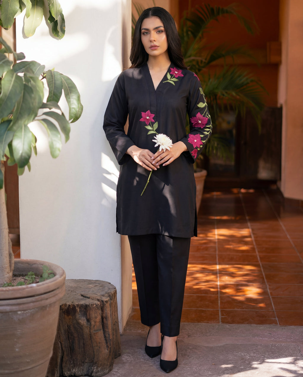 Miray Black Premium Fabric Pakistani Summer Dresses - Sahiba-clothing - 6