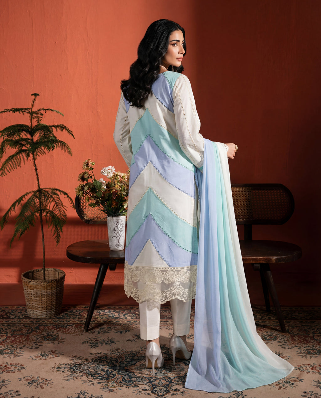 Moon Drop Premium Fabric Pakistani Summer Dresses - Sahiba-clothing - 3